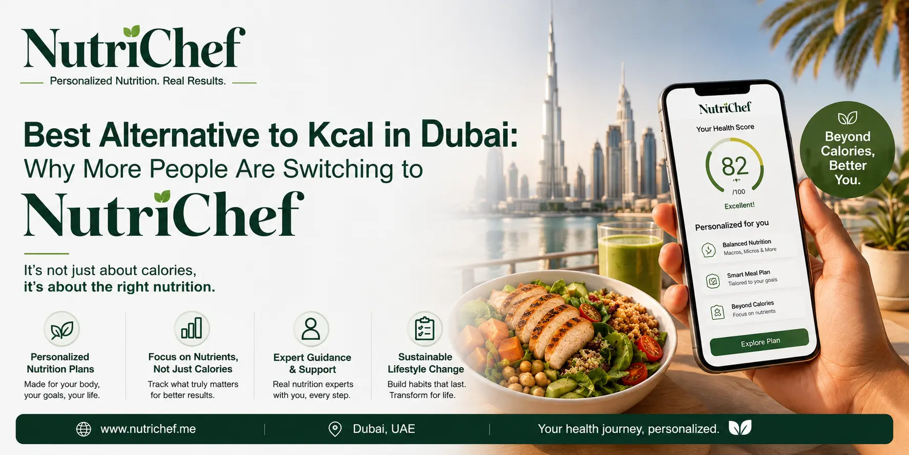 Best alternative to Kcal in Dubai β NutriChef fresh healthy meal plans